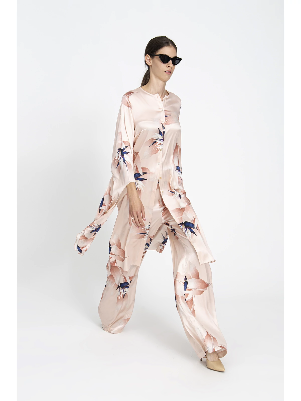 Edilla nadrág - Strelizia print pink