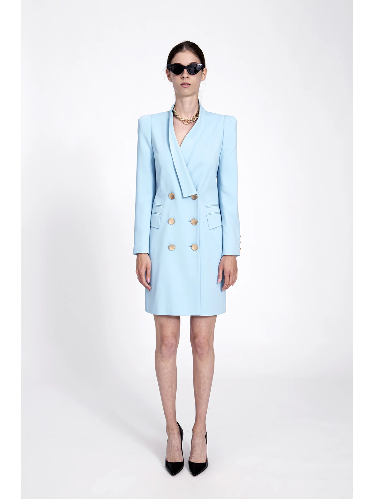 Salab blazer dress - sky blue