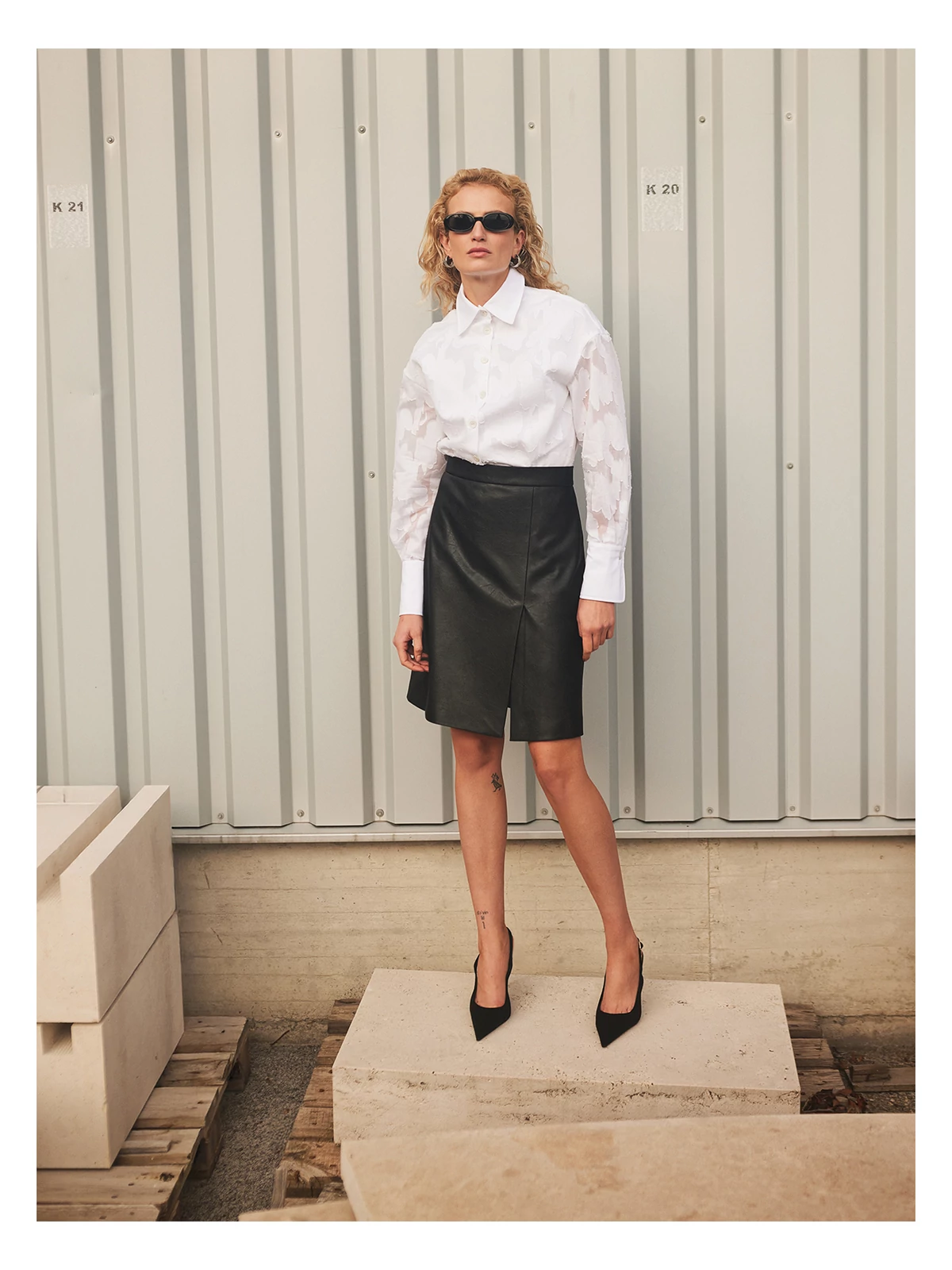 NITTANA vegan leather skirt