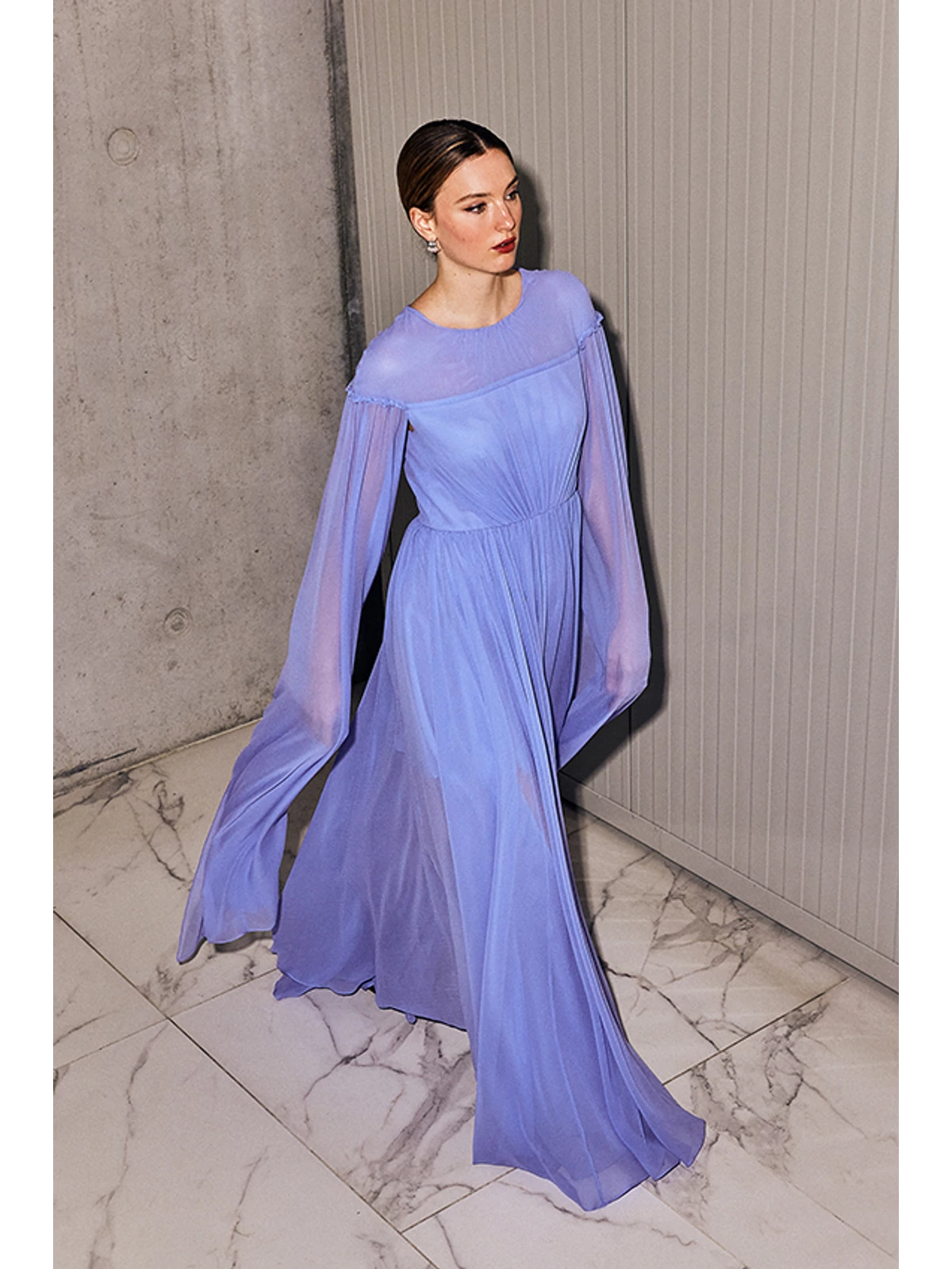 ANISH muslin evening gown