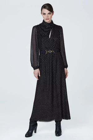 OLINA sheer midi dress