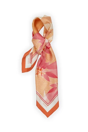 MAROSA silk scarf - 90*90 - corall