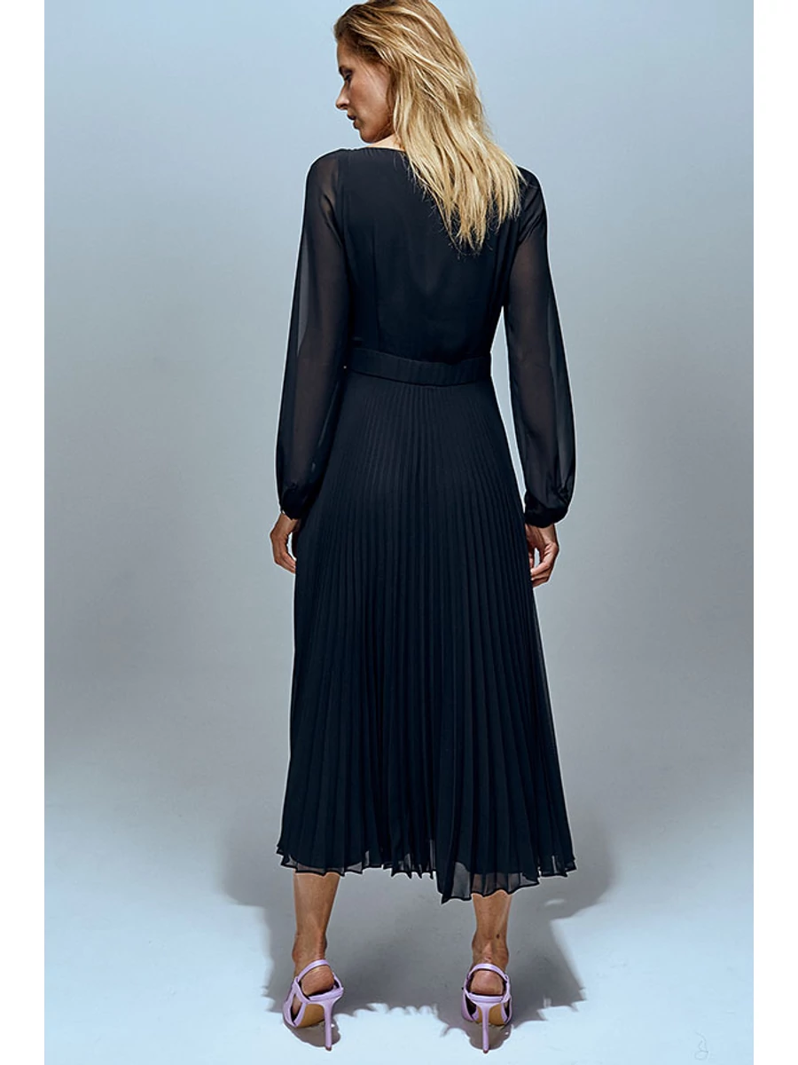 TANGER Round neck midi dress